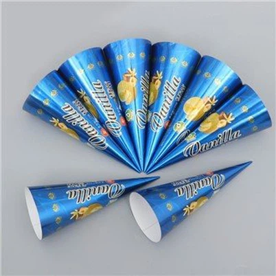 Muzqaymoq konusi uchun qog'oz o'rami